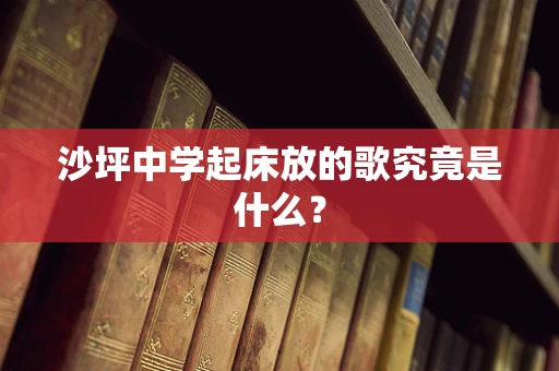 沙坪中学起床放的歌究竟是什么？